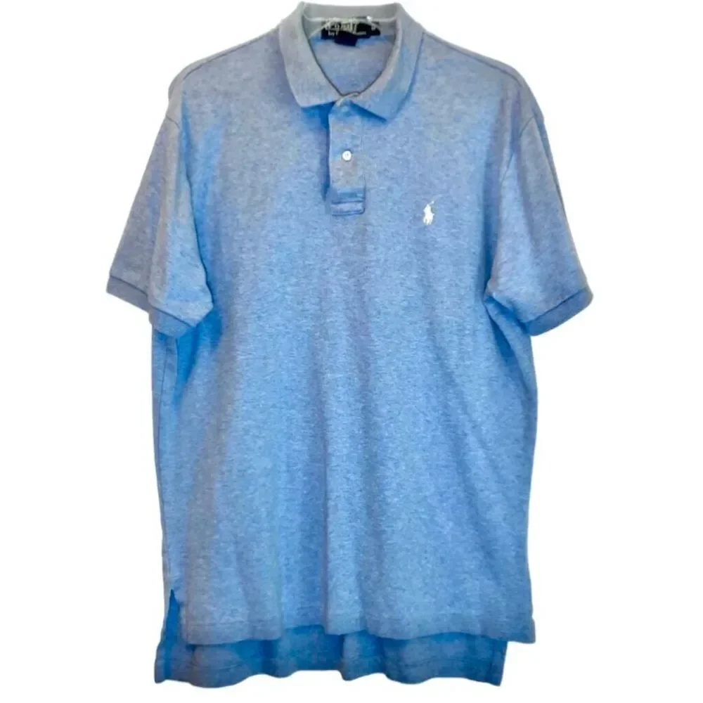Polo by Ralph Lauren Short Sleeve Polo in Light Blue Heather Men’s M